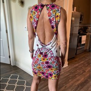 Floral Drape Open Back